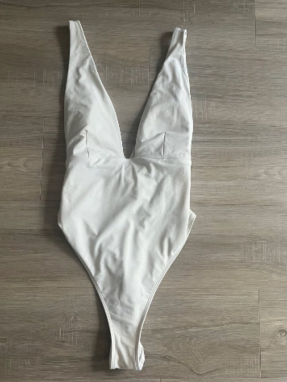 Forever 21 White One-Piece Bathing Suit